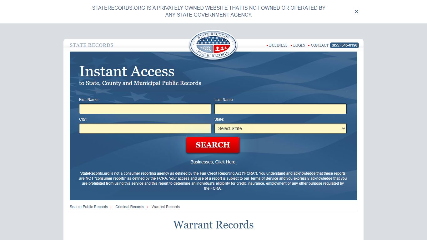 Warrant Search | StateRecords.org